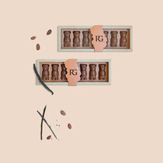 Covered Vanilla marshmallow bears, Origami Milk Chocolate 38% & vanilla,  Chocolaterie RG