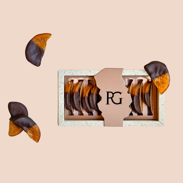 Image of Covered fruits, dark chocolate candied orange slices, 70%, Chocolaterie RG - 1