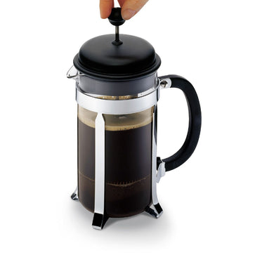 Image of Bodum cafetière à piston CAFFETTIERA avec couvercle en plastique, 8 tasses, 1 litre, acier inox - 5