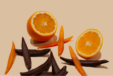 Fruits enrobés, orange enrobés de chocolat noir, 70%, orangette, Chocolaterie RG
