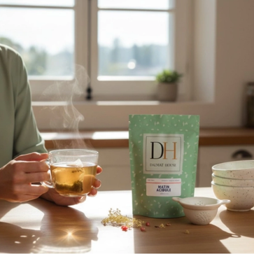Image of Tea, green tea, Tangy Morning Pomegranate & Elderflower, Dalmat House (15 bags) - 2