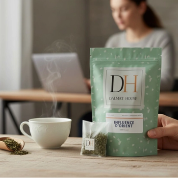 Image of Tea, green tea, Oriental Mint Tea, Dalmat House (15 bags) - 2