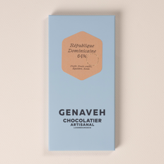 Tablet, Dark Chocolate Bar - 64% Dominican Republic, Genaveh