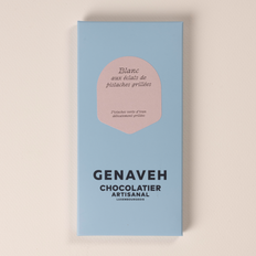 Tablet, White chocolate and Pistachio bar, Genaveh