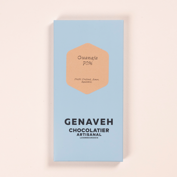 Image of Tablette, Chocolat noir - Guanaja 70%, Genaveh - 1