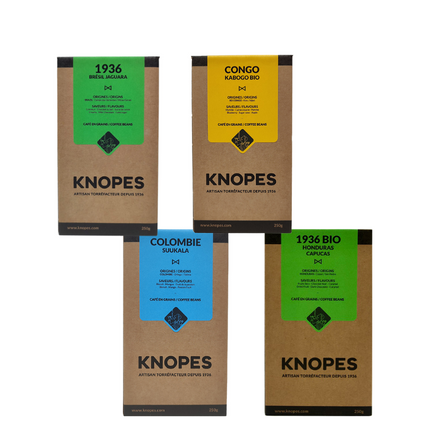 Café en grain, coffret découverte Knopes, 1Kg