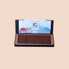 Tablet, milk chocolate, 38%, Luxembourg Skyline, Chocolaterie RG