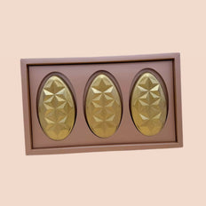 Easter creation, Bouchée Diamant, dark or milk chocolate, Chocolaterie RG (3 pieces)