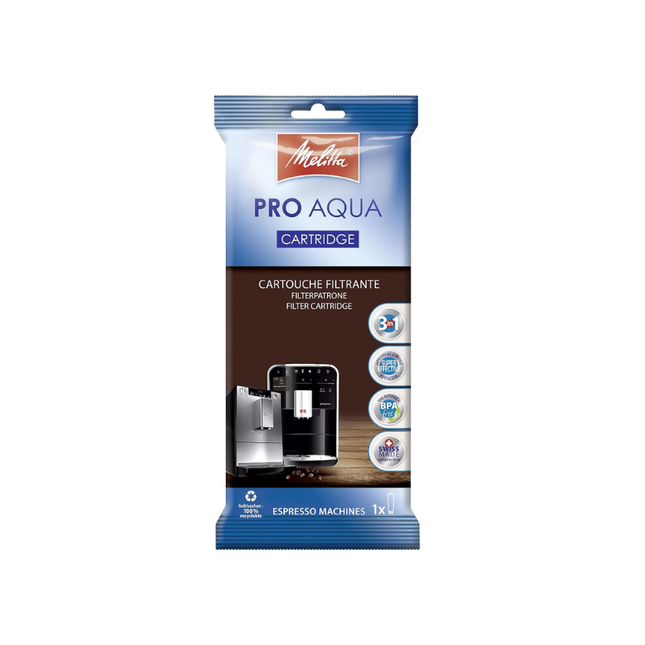 Melitta Pro Aqua Filter Cartridge for Grain Machines with Grinder, Optimal Descaling for Melitta Espresso Machines for 2 Months or 50 Litres