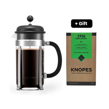 Image of Bodum cafetière à piston CAFFETTIERA avec couvercle en plastique, 8 tasses, 1 litre, acier inox - 1