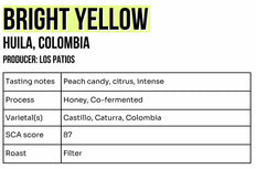 Café en grain, Bright Yellow, Colombie, Jolt