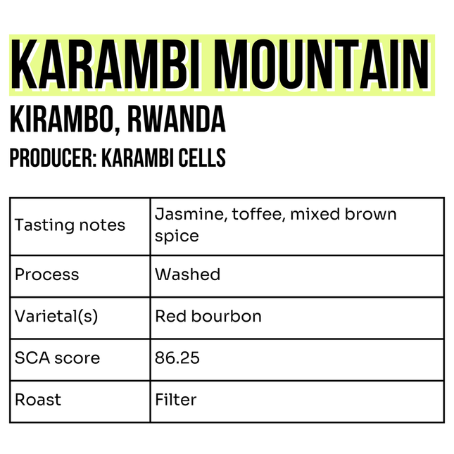 Whole bean, Karambi Mountain, Rwanda