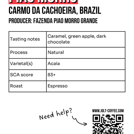 Café moulu, Piao Morro, Brésil