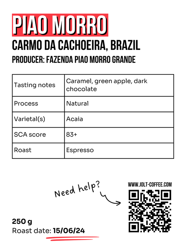 Ground coffee, Piao Morro, Brazil