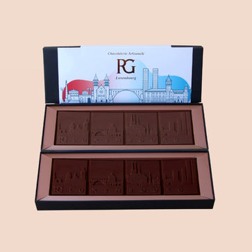 Image of Tablet, milk chocolate, 38%, Luxembourg Skyline, Chocolaterie RG - 1