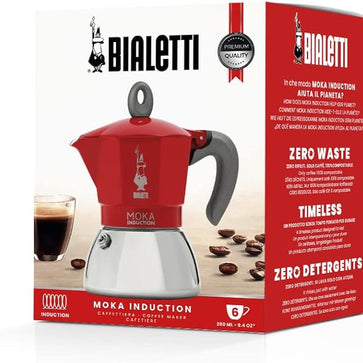 Image of Bialetti Moka Induction, cafetière italienne, adaptée à l'induction, 6 tasses - 3