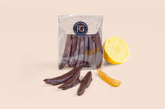 Fruits enrobés, citronnettes d'Amalfi en chocolat noir, 70%, Chocolaterie RG
