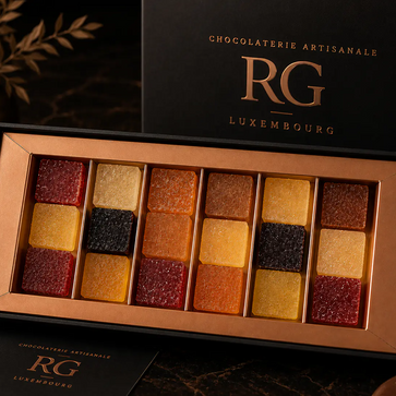 Image of Geschenkset mit 18 Fruchtpasten, Chocolaterie RG - 1