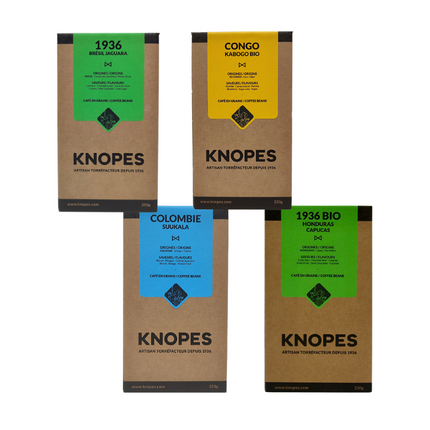 Café en grain, coffret découverte Knopes, 1Kg