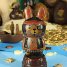 Easter creation, lapin pirate, dark or milk chocolate, Chocolaterie RG