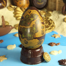 Easter creation, L'Oeuf Carte au Trésor, dark or milk chocolate, Chocolaterie RG