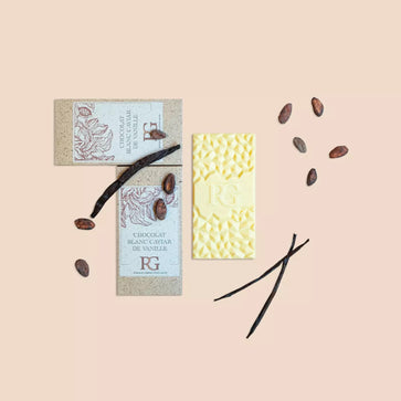 Image of Tablet, white chocolate, 42%, Madagascar, Chocolaterie RG - 1